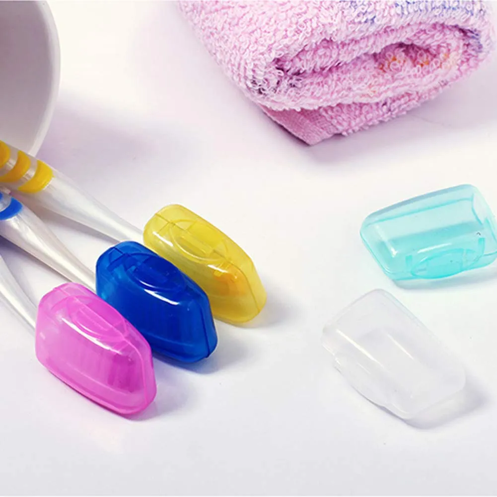 20 Pcs Travel Portable Toothbrush Head Covers,Toothbrush Protective Case Toothbrush Covers Toothbrush Head Protector Cap for Home Travel Outdoor Camping Hiking Business Trip,with Cute Keychain