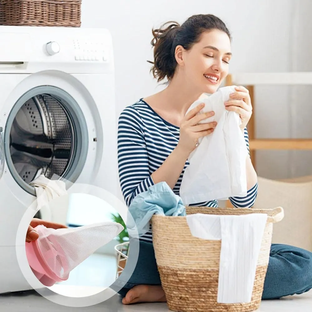 2024 Floating Hair Filtering Mesh Removal, New Lint Catcher for Washing Machine Wool Device, Reusable Washing Machine Hair Filter Cleaning Mesh Bag Pet Dog Cat Hair Remover for Laundry (4 Pcs)