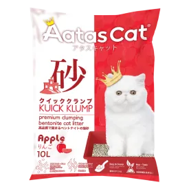 Aatas Cat Premium Clumping Bentonite Cat Litter - Kuick Klump Apple 10L