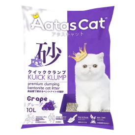 Aatas Cat Premium Clumping Bentonite Cat Litter - Kuick Klump Grape 10L
