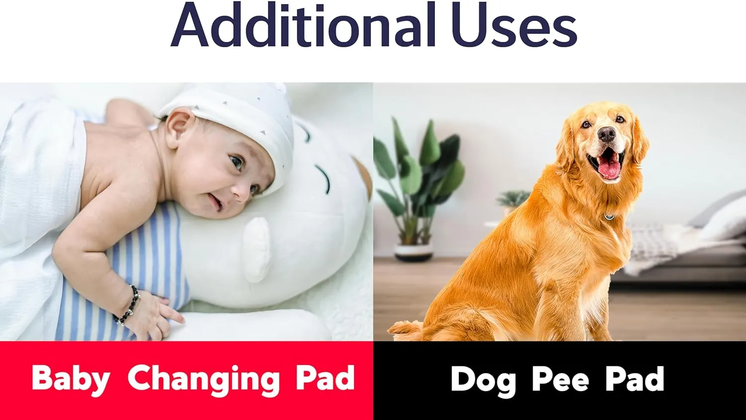 AbsorbEase Washable Underpads, 34" x 36" (Pack of 4) - Heavy Absorbency Reusable Incontinence Pads for Kids, Adults, Elderly, Pets - Waterproof Protective Pad for Bed, Couch, Sofa, Furniture, Floor