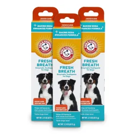 Arm & Hammer for Pets Dental Toothpaste for Dogs | No More Doggie Breath | Safe for All Dogs and Puppies | Chicken Flavor Dog Toothpaste - 2.5 Ounce - 3 Pack