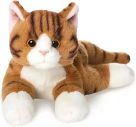 Bearington Collection Lil' Tabby Cat 8 in Stuffed Animals Orange Cat Plush Toy - Stuffed Cats That Look Real - Plushies for Kids
