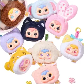 Blind Box Plush Figure, Cute Stuffed Animal Mystery Box, Collectible Bag Charm Keychains Xmas Birthday Gifts