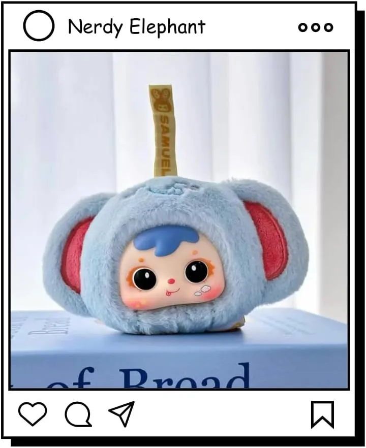 Blind Box Plush Figure, Cute Stuffed Animal Mystery Box, Collectible Bag Charm Keychains Xmas Birthday Gifts