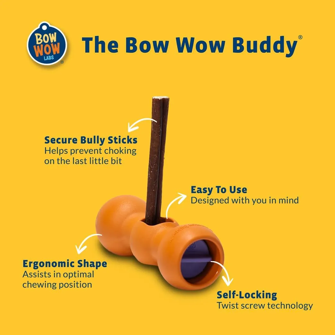 Bow Wow Labs Buddy Safety Device | Newly Redesigned Bully Stick Holder for Dogs | Made in The USA | Dishwasher Safe (XS)