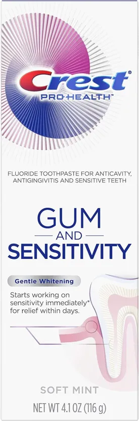 Crest Pro-Health Gum and Sensitivity, Sensitive Toothpaste, Gentle Whitening, 4.1 oz