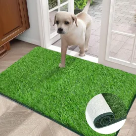 Dog Grass Pee Pad,Artificial Grass for Dogs Potty Training,Reusable Turf Grass Pads for Dogs with Hemmed Edge,Fake Grass Replacement Pads for Dog Indoor and Outdoor(18" x 30")