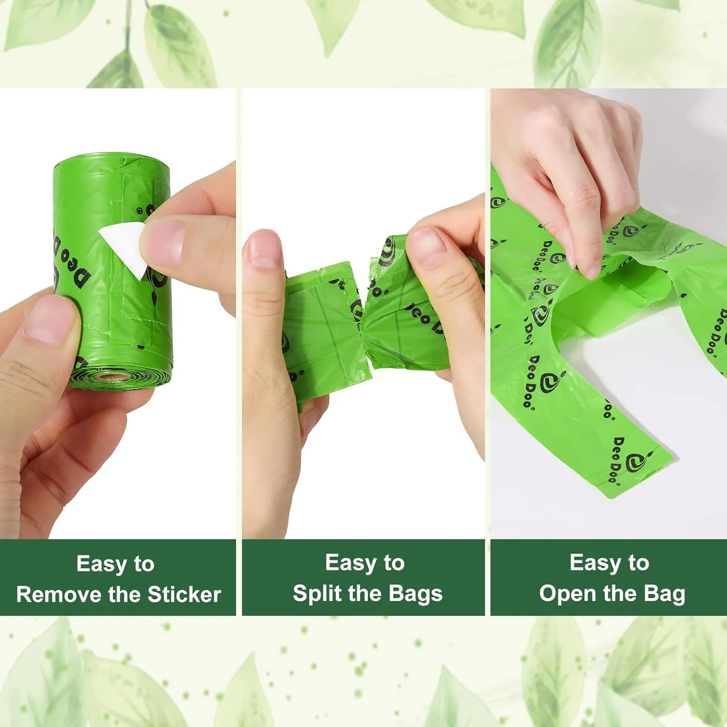 Dog Poop Bags with Handles 20 Rolls 240 Counts Big Sizes Leak Proof and Extra Thick Waste Bags Refill Rolls for Walking Medium Large Dogs Cats Litter Unscented