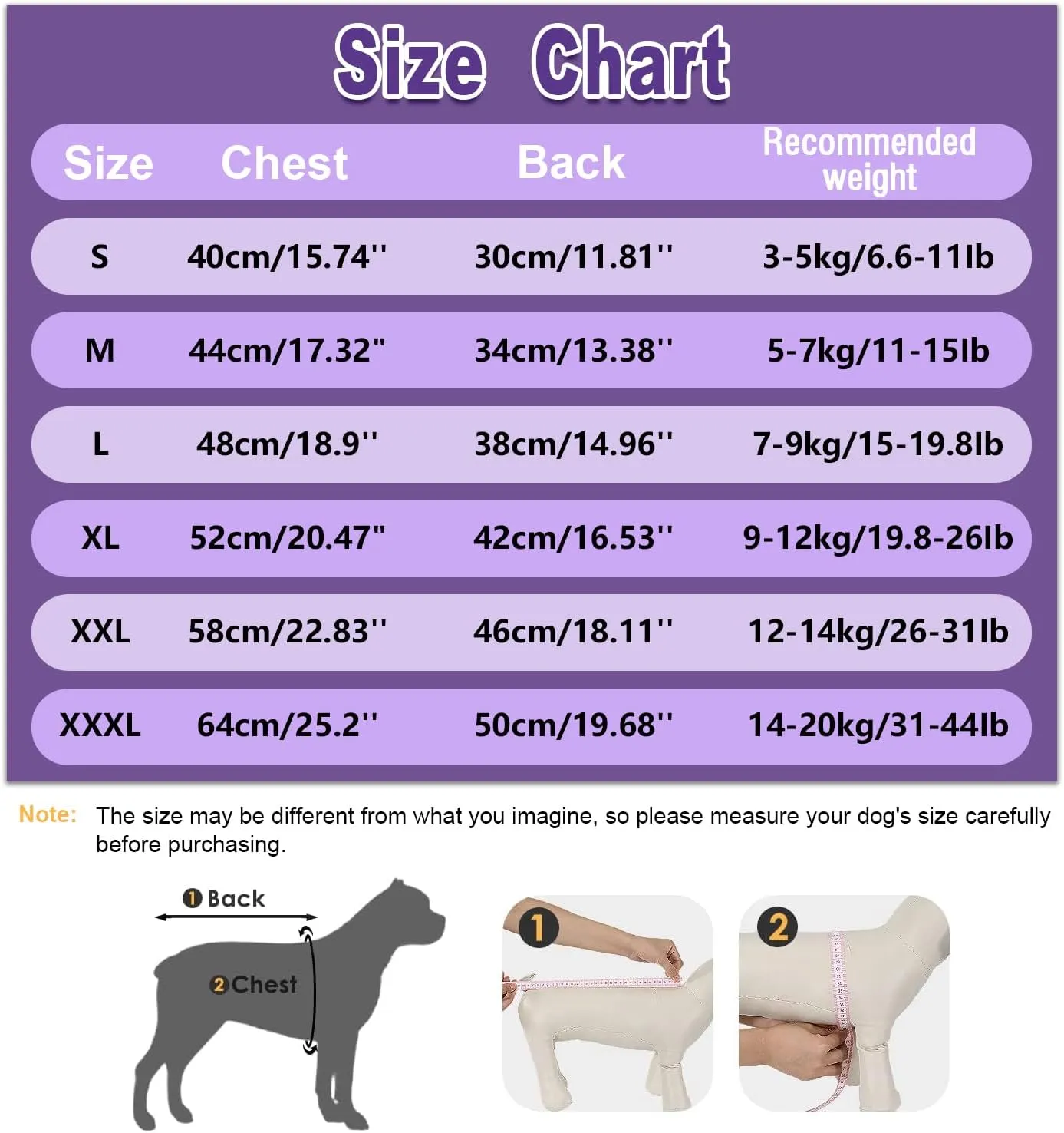 Dog Winter Coat, Warm Dog Jacket - Windproof Turtleneck, Reflective Snowsuit - Small, Medium, Large, Purple