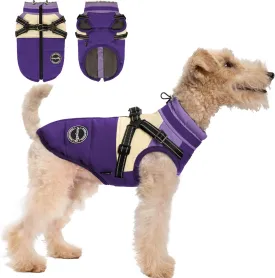 Dog Winter Coat, Warm Dog Jacket - Windproof Turtleneck, Reflective Snowsuit - Small, Medium, Large, Purple