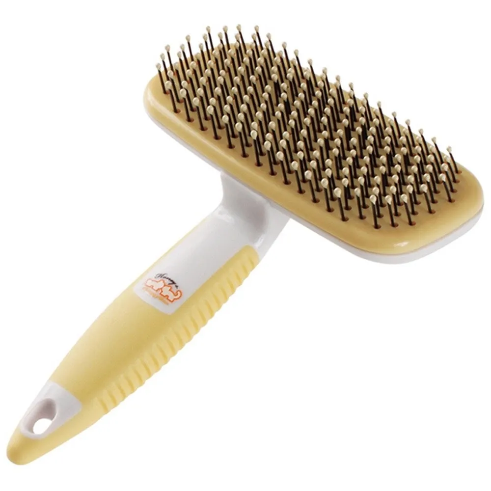 DoggyMan Honey Smile Easy Cleaning Soft Slicker Brush For Cats & Dogs (Small)