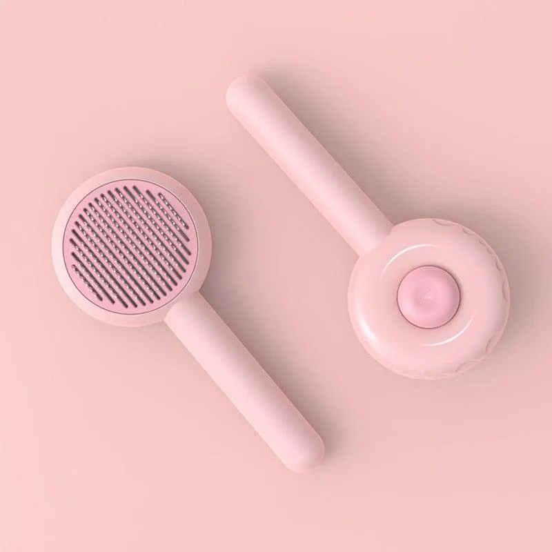 Donut Self-Cleaning Pet Grooming One-Click Hair Brush