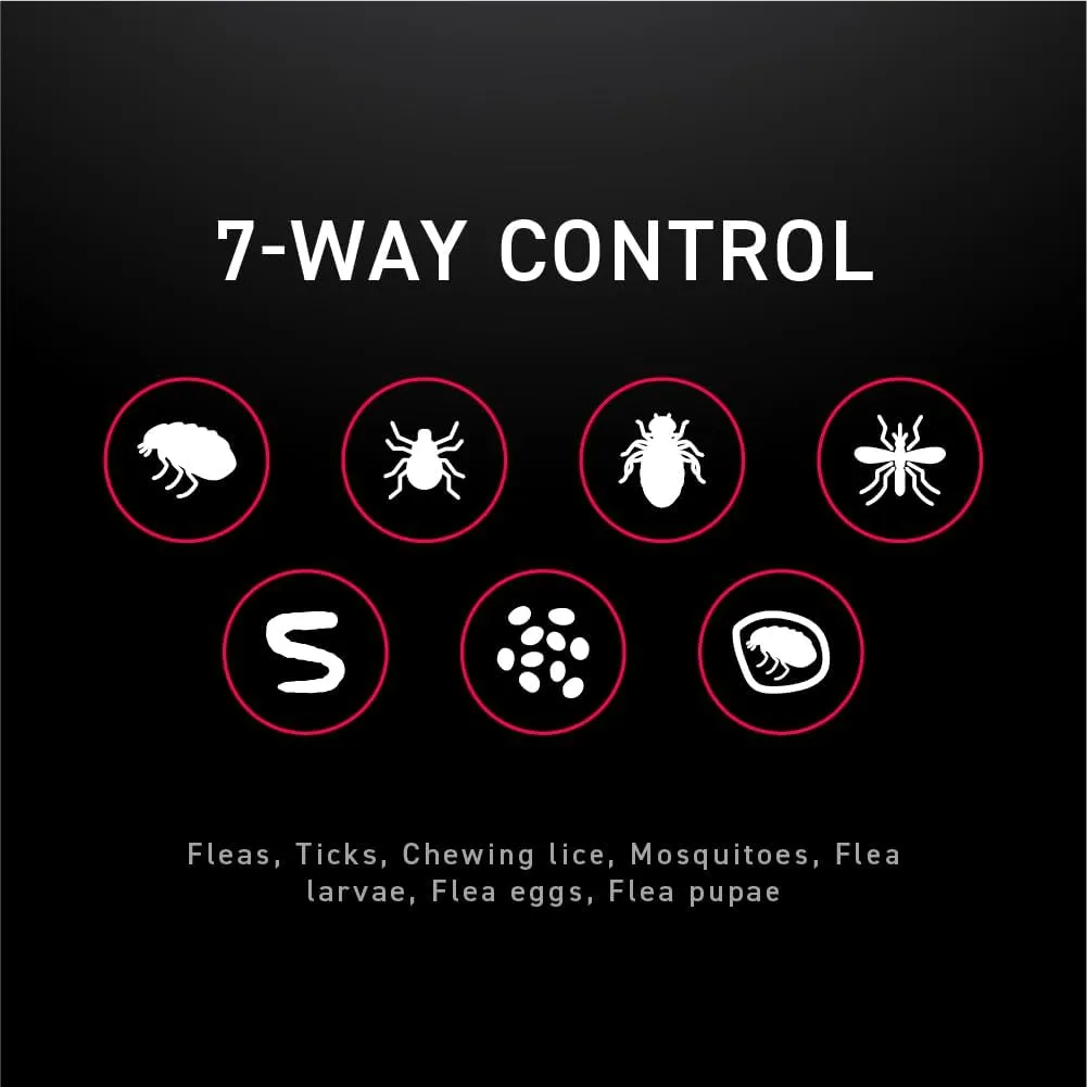 Flea and Tick Prevention for Dogs, Repellent, and Control, Fast Acting Waterproof Topical Drops for Extra-Large Dogs, 3 Monthly Doses
