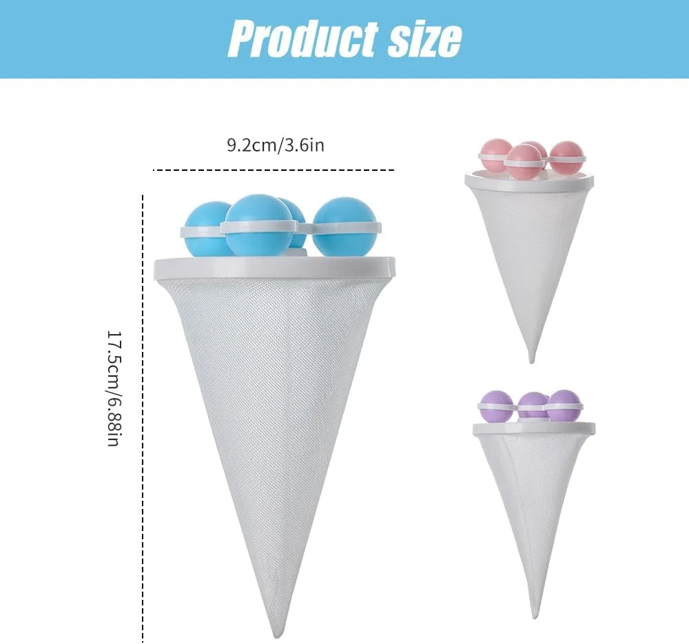 Floating Hair Filtering Mesh Removal, 2025 Upgrade Pet Hair Remover for Laundry, Reusable Hair Catcher Washer Machine, Hair Filter Cleaning Mesh Bag Dog Cat Hair Remover for Laundry (Blue)