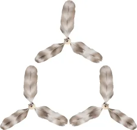 FUKUMARU Cat Wand Toy Natural Feather, Cat Toy Feather Replacement (3 PCS Feather Replacement)