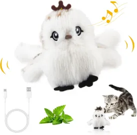 Gigwi Interactive Flapping Cat Toys Catnip, Electronic Flappy Toys Motion Activated, Automatic Cat Toys for Indoor Cats, USB Rechargeable Cat Enrichment Toy for Hunting and Kicker, Bird Prince