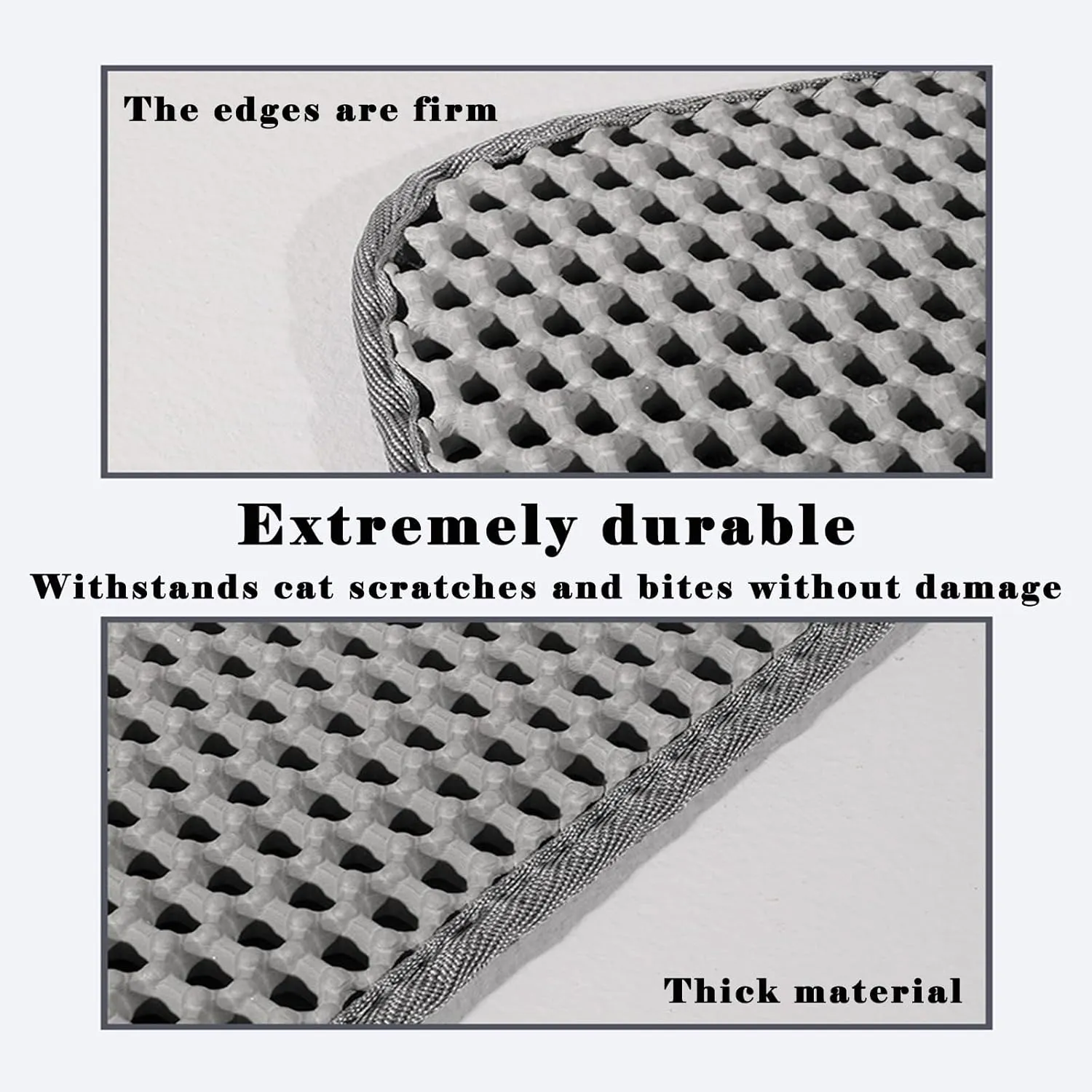HCY&WLD Cat Litter Mat, Honeycomb Double Layer Cat Litter Trapping Mat, Waterproof Urine Proof Non-Slip, Scatter Control, Less Waste, Easier to Clean (Pink, 30" X 22")