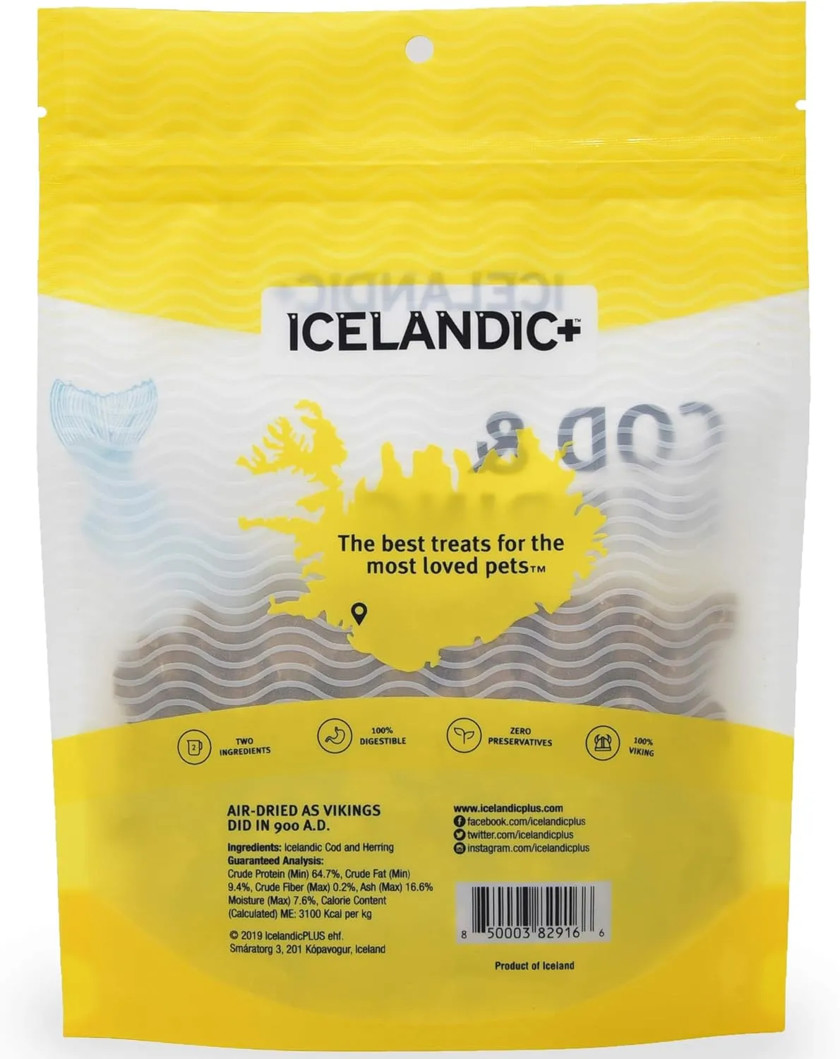 Icelandic  Cod & Herring Combo Bites Dog Treat 3.0-oz Bag