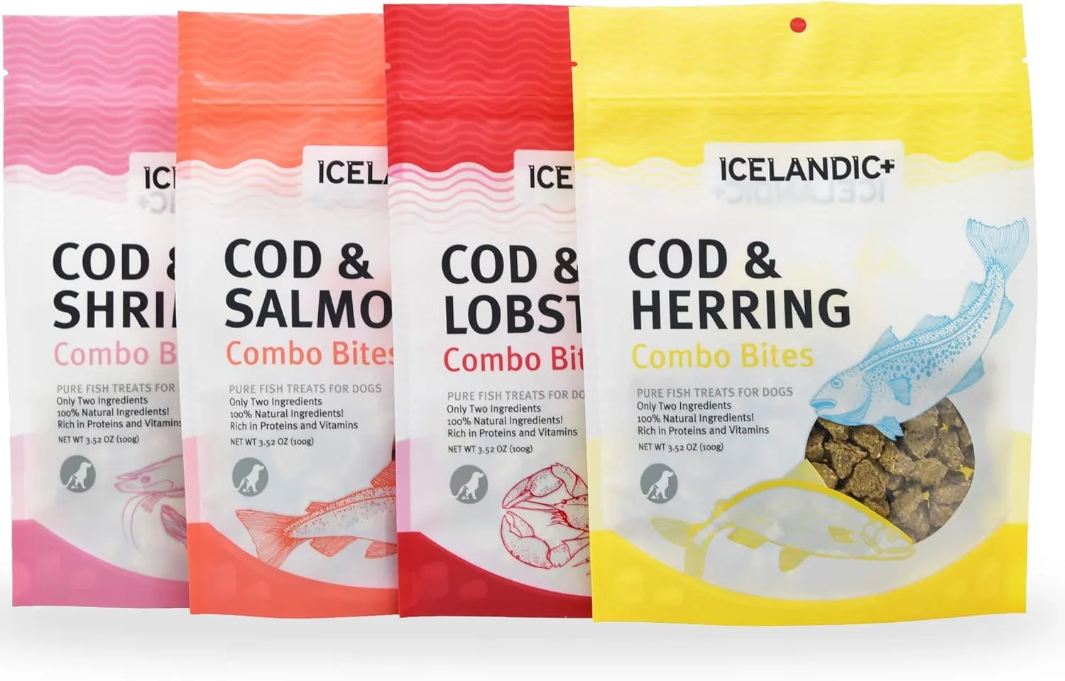 Icelandic  Cod & Herring Combo Bites Dog Treat 3.0-oz Bag