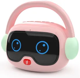 Kids Audio Player,Early Educational Learning Toy with Music,Bedtime Story Singing,Gift Present for 10-48 Month Baby,Screen-Free Listening Experience for Stories,Nightlight,Bluetooth (Pink)