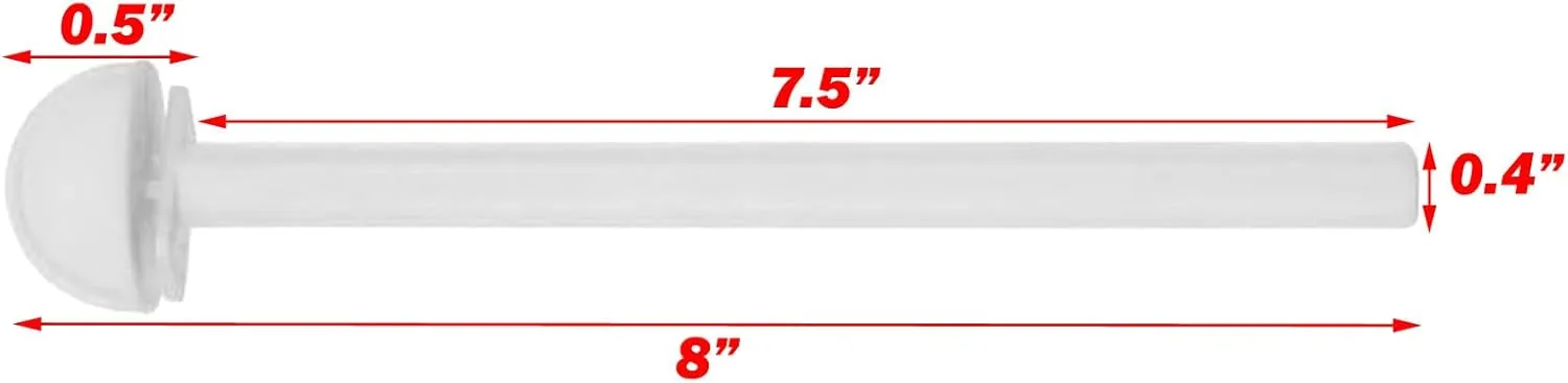 Lot of 4 Bird Parrot Cage Universal Heavy Duty Plastic Stand Perches Holders (8-Inch, White)