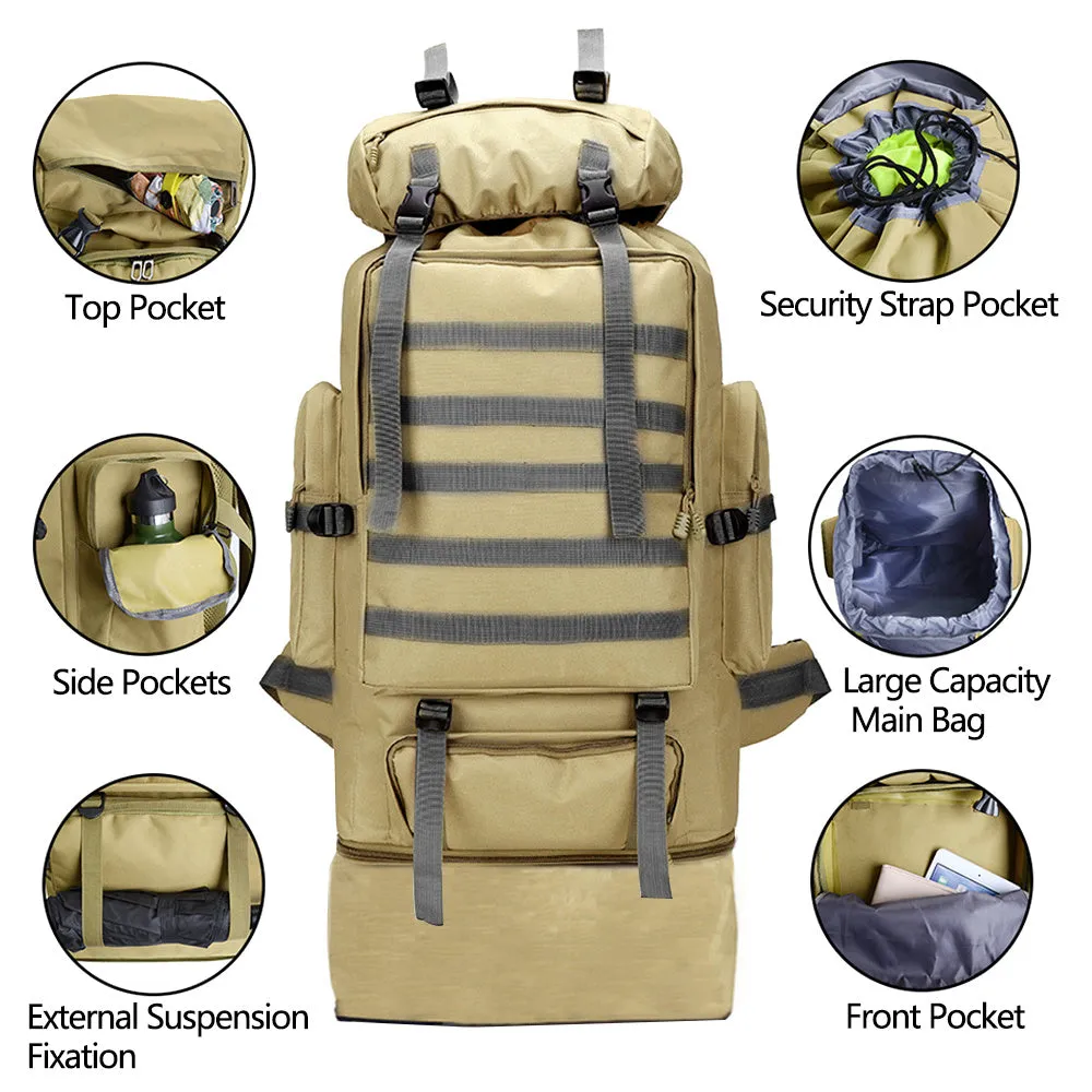 Military Camping Waterproof Camo Hiking Travel Bag