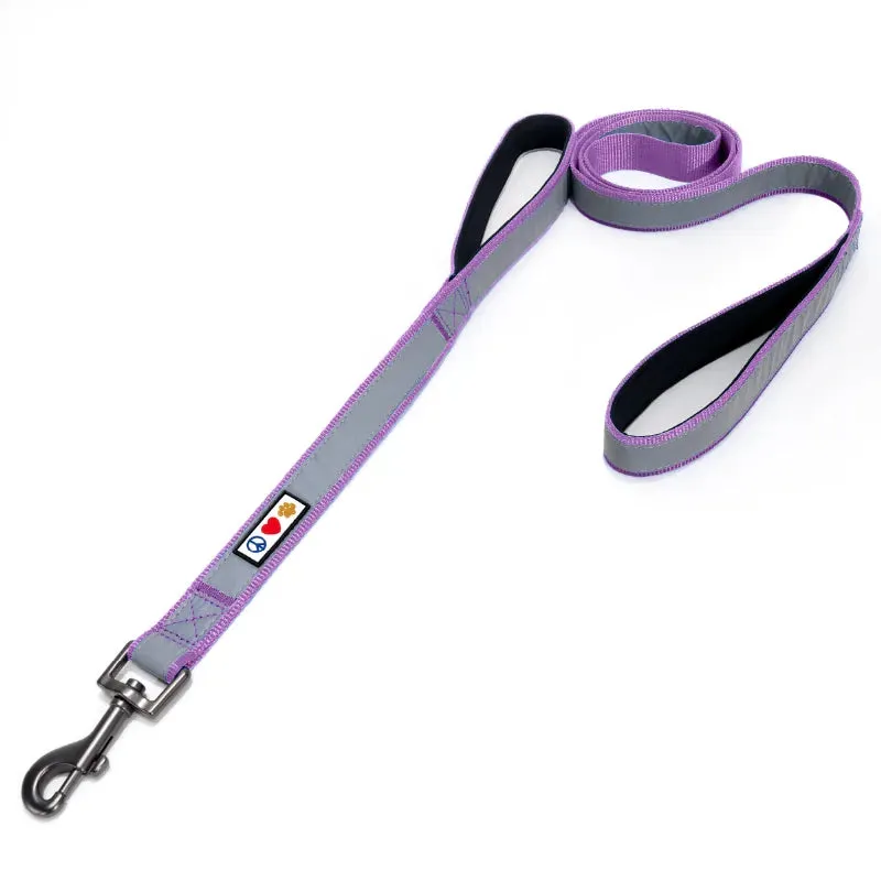 Padded 2 Handle Reflective Leash 6-FT