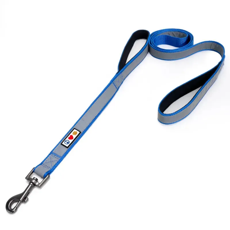 Padded 2 Handle Reflective Leash 6-FT