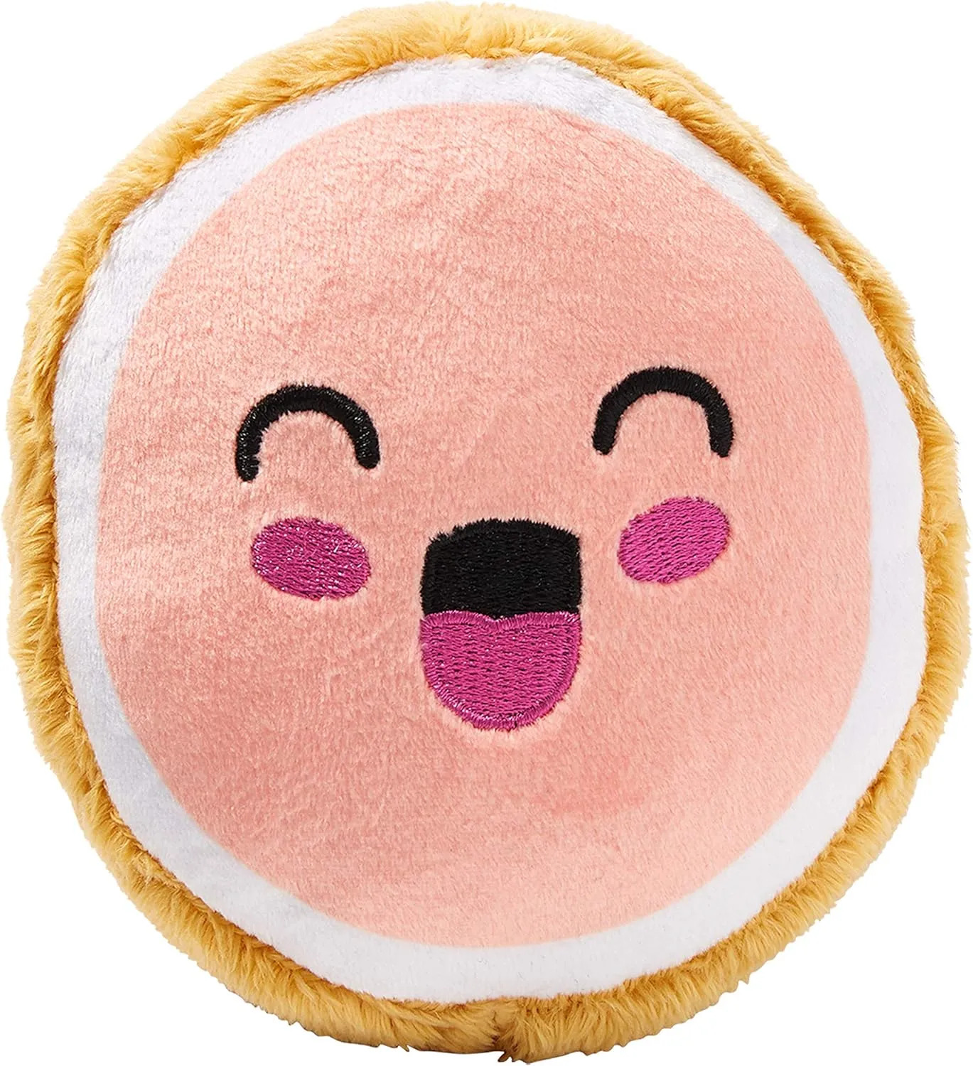 Pearhead Pet M.C. Hammy Plush and Rope Squeaker Dog Toy, Thanksgiving Fall Holiday Ham Pet Toy, Small or Medium Dog Durable Fetch Toy
