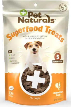 Pet Naturals Superfood Dog Treats with Blueberry and Kale - No Corn, Wheat or Artificial Ingredients - Healthy Snacks for Good Behavior and Training - Chicken Flavor, 100 Chews (Pack of 1)