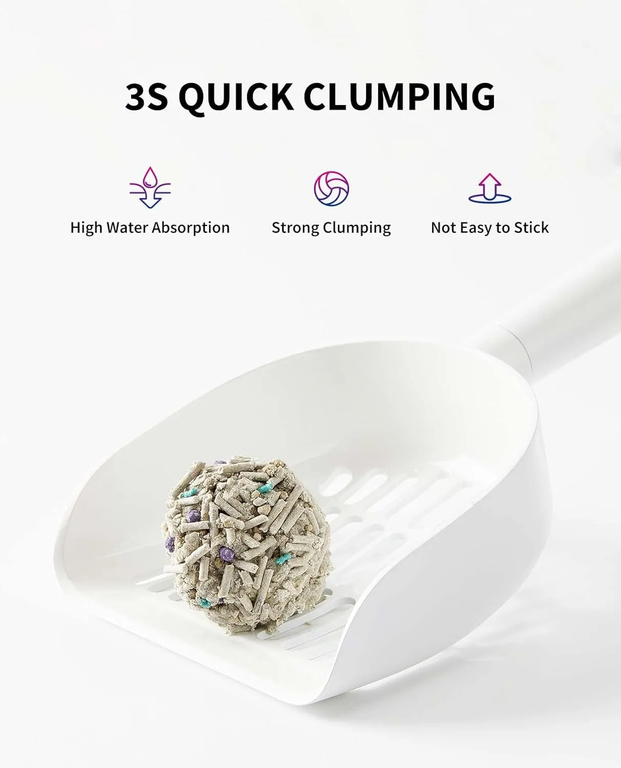 PETKIT Mixed Cat Litter Fast Clumping, Flushable, Ultra Absorbent, 100% Natural Ingredients Litter, Water Dissolvable, Really Dust-Free, Low Tracking Bentonite Tofu Litter (7.9lb2 Bags)