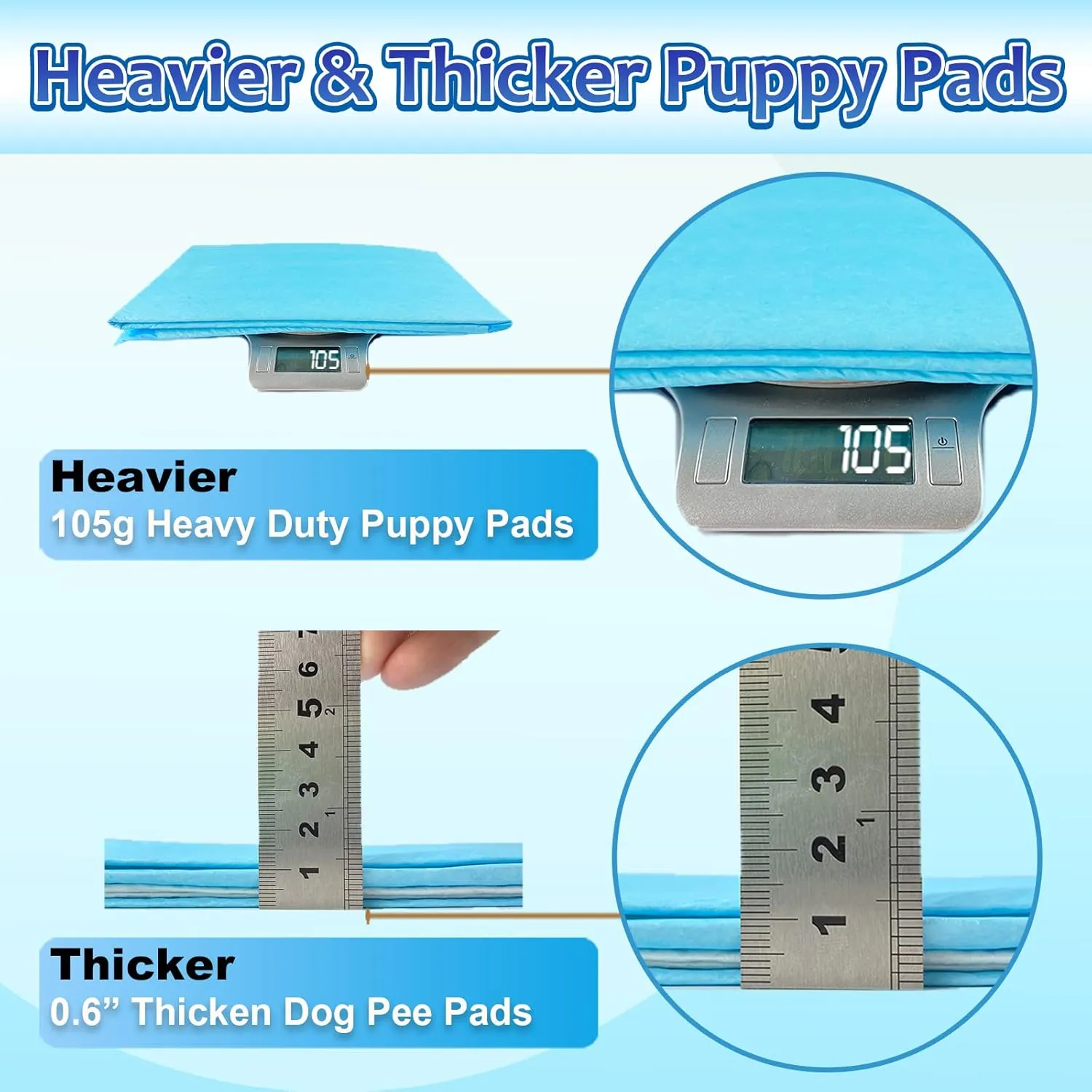 Puppy Pads Extra Large 30"x36", 40 Count Thicken XLarge Puppy Pee Pads for Dogs Super Absorbent, Leak-Proof Disposable Pet Training Pad, Potty Piddle Mats for Puppies, Cats, Doggies