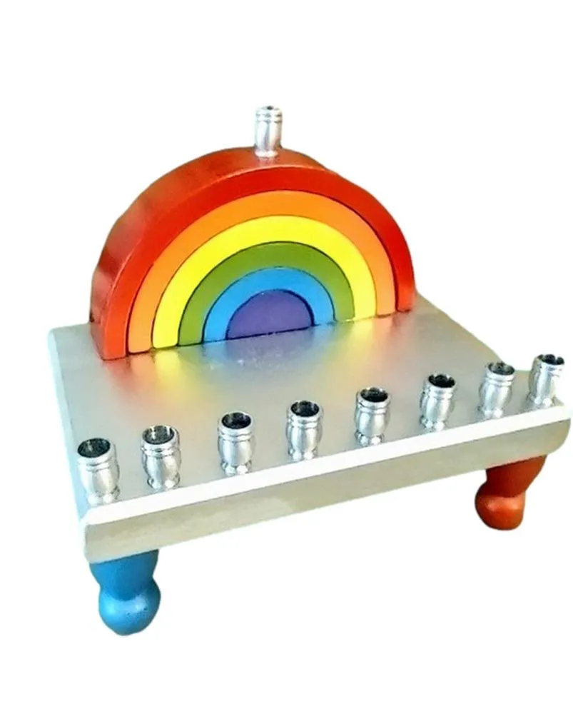 Rainbow Menorah