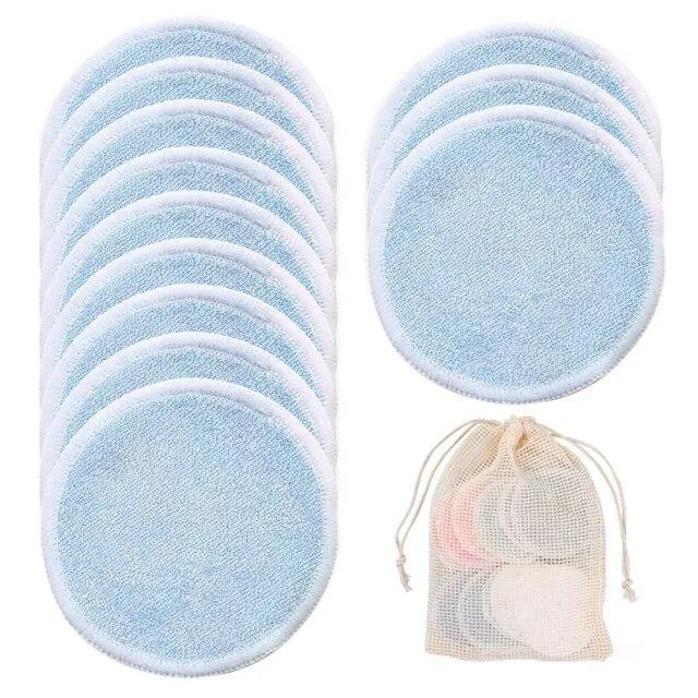 Reusable Natural Cotton Make-Up Pads - Set of 12