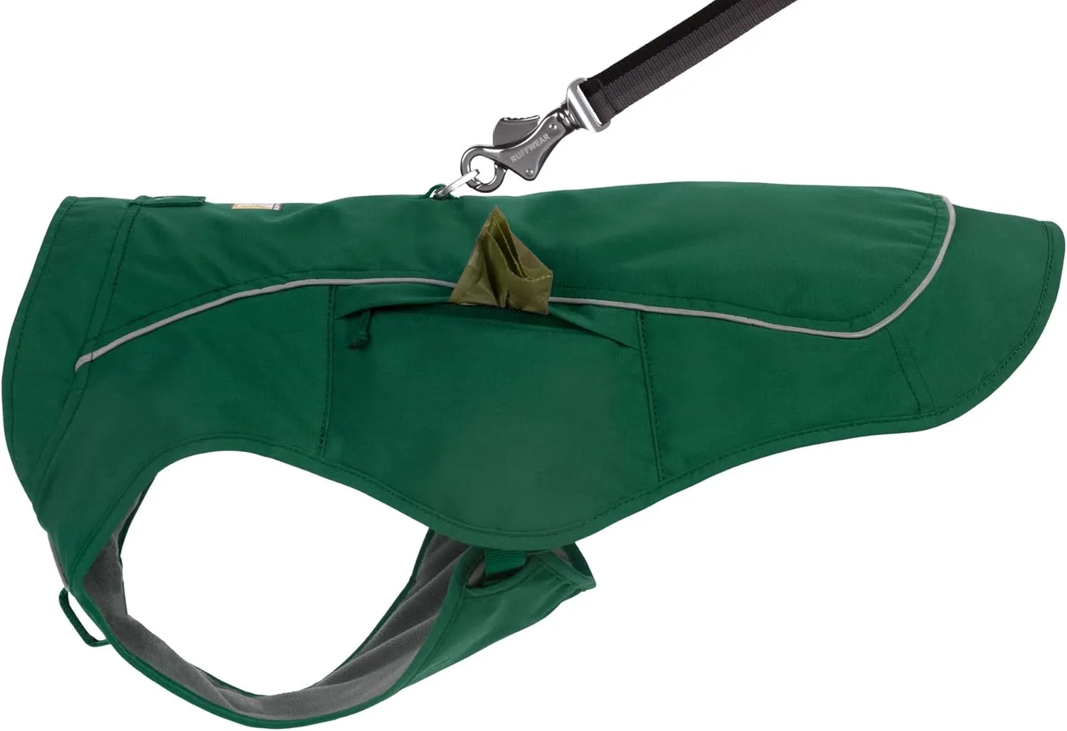 Ruffwear, Overcoat Fuse Jacket Harness Combo for Dogs, Evergreen, XX-Small