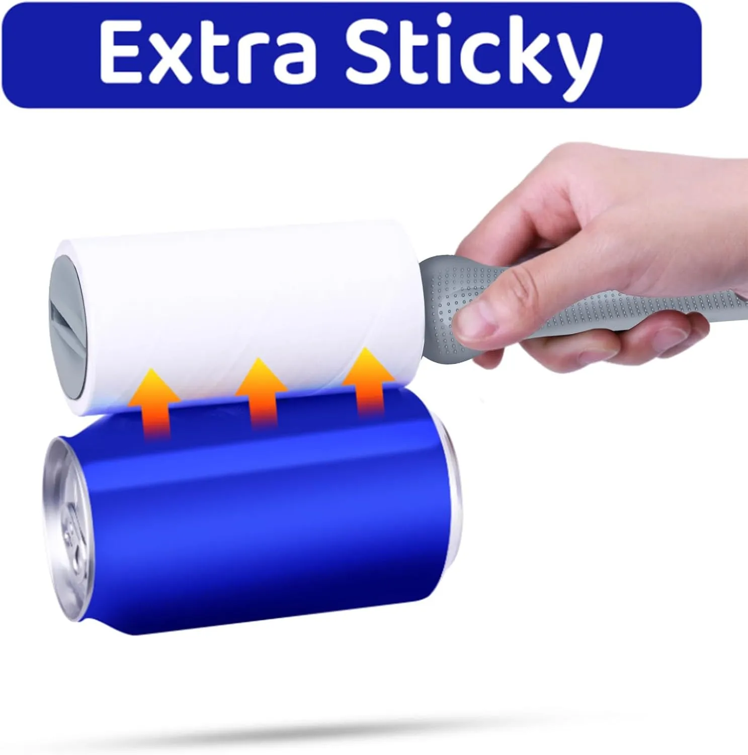 Sticky Lint Roller for Pet Hair: Lint Remover for Dog Cat Hair Mega Value Set 540 Sheets 2 Handles 6 Rollers Fur Removal for Clothes Couch Furniture