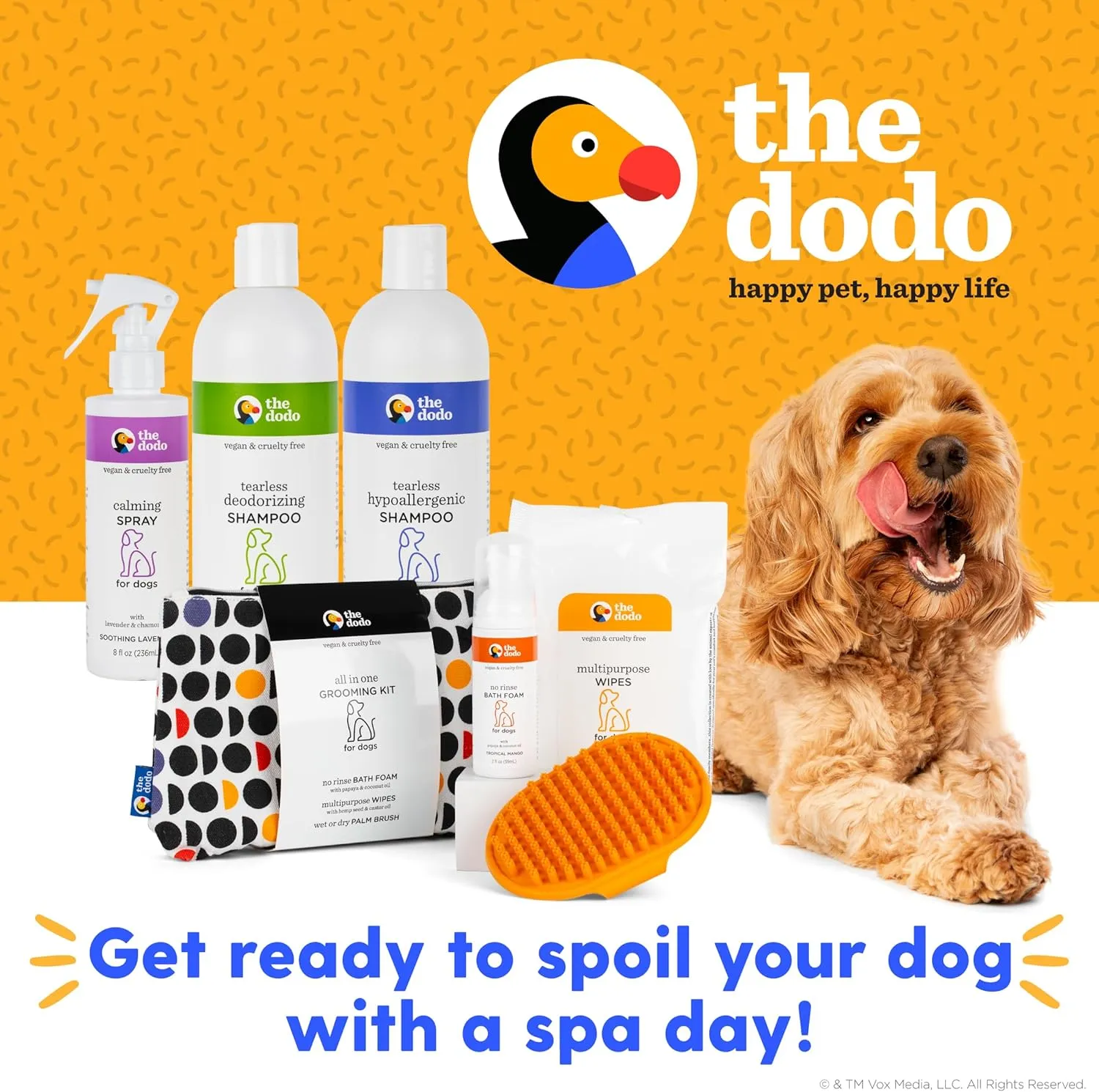 The Dodo Tearless Hypoallergenic Shampoo for Dogs, Fragrance Free with Aloe Vera and Vitamin E ; Hypoallergenic Dog Shampoo; Sensitive Skin Dog Shampoo (Pack of 2)