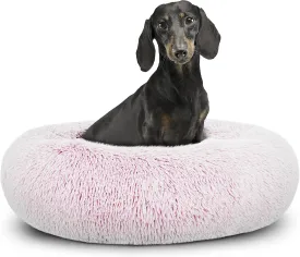 The Dogs Bed Sound Sleep Original Calming Dog & Cat Bed, Anti-Anxiety Plush Faux Fur Donut Nest Snuggler, with Removable Cover, Veterinary Approved