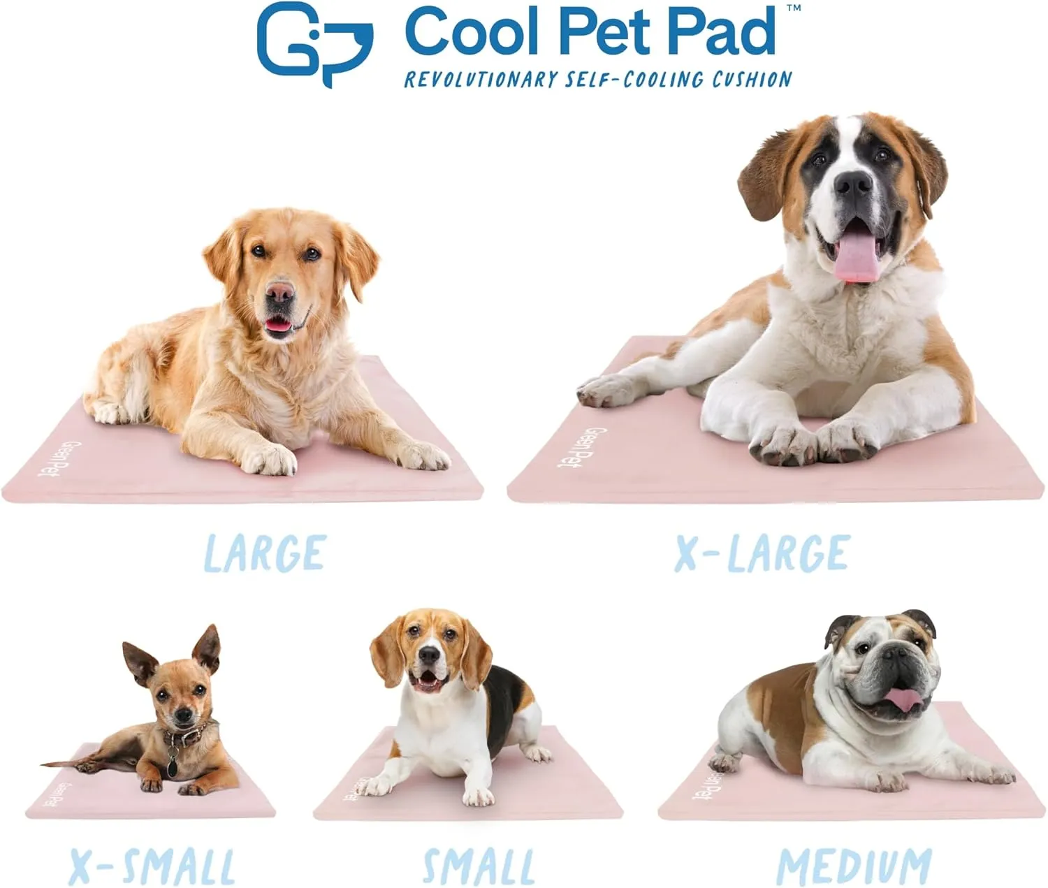 The Green Pet Shop Dog Cooling Mat Cover - Extra Large, Nude/Pink - Protect Your Cool Pet Pad from Dirt & Damage - Machine Washable