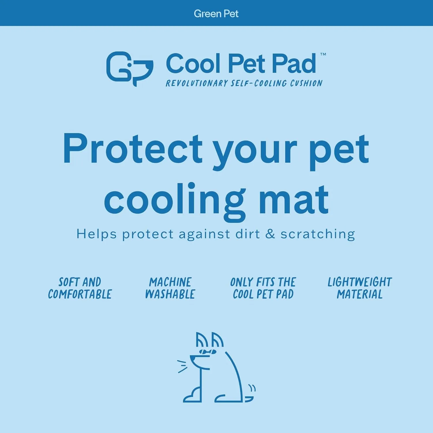 The Green Pet Shop Dog Cooling Mat Cover - Extra Large, Nude/Pink - Protect Your Cool Pet Pad from Dirt & Damage - Machine Washable