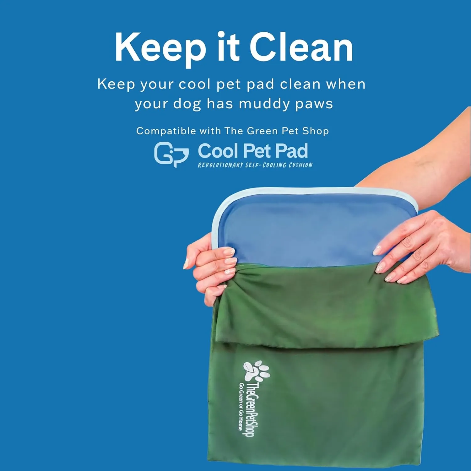 The Green Pet Shop Dog Cooling Mat Cover - Extra Large, Nude/Pink - Protect Your Cool Pet Pad from Dirt & Damage - Machine Washable