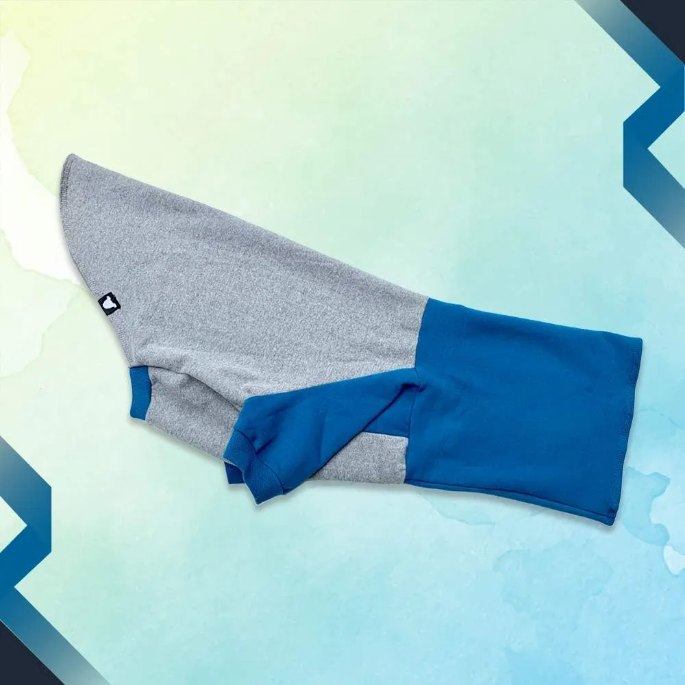 Tooth & Honey Large Dog Sweater - Pitbull, Teal & Grey (X-Large)