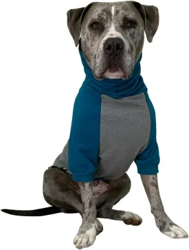 Tooth & Honey Large Dog Sweater - Pitbull, Teal & Grey (X-Large)
