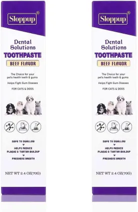 Toothpaste | Teeth Cleaning and Fresh Breath Dental Care for Boxer and Other Working Dogs | Soothes Inflamed Gums | Safe for Puppies | Vet Formulated 2 Pack (4.8 OZ)