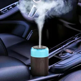 Unee Upgrade Car Diffuser,90ml USB Rechargeable Aroma Essential Oil Aromatherapy Humidifier Diffuser(Built-in Battery Dark Grey Wood Grain)